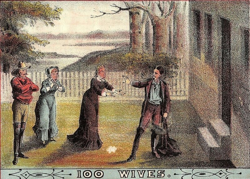 1880's 100 Wives Stage Show Play Victorian Trade Card #3 P135