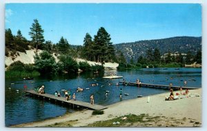 JACKSON LAKE, Wrightwood, CA ~ SWIMMING San Bernardino County c1960s  Postcard