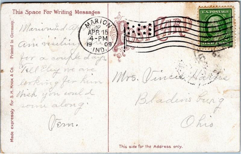 postcard IN - Barracks, Soldiers Home, Marion Indiana