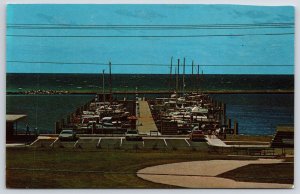 Petoskey Marina On Little Traverse Bay Petoskey Michigan MI Steamboat Postcard