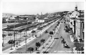 BG19717 lisboa avenida 24 de julho real photo  car tramway portugal