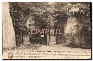 Old Postcard Beauraing Le Chateau Ruins Entree