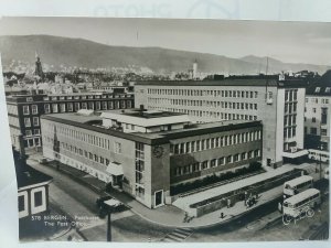 Bergen Posthuset The Post Office Vintage RP Postcard c1950 Norway