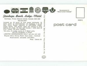 Unused Pre-1980 BEACH LODGE RESTAURANT Prince Edward Island Canada u4400