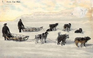 Arctic Fast Mail Dog Team Vintage Postcard JF686515