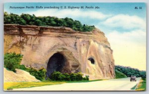 Missouri~View Of Picturesque Pacific Bluffs Overlooking US Hwy 66~Vintage PC