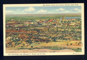 Big Spring, Texas/TX Postcard, Over Night Stop Between Fort Worth & El Paso