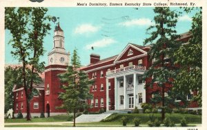 Vintage Postcard 1950 Men's Dormitory Eastern Kentucky State College Richmond KY