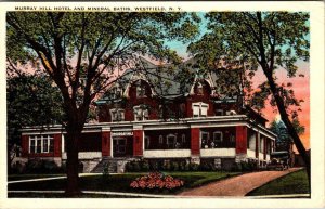 Westfield, NY New York  MURRAY HILL HOTEL & MINERAL BATHS  1930 Linen Postcard