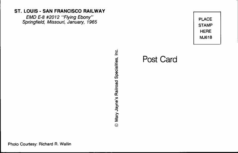 Postcard TRAIN SCENE Springfield Missouri MO AK8517