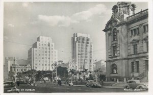 South Africa centre of Durban air mail 1951 real photo postcard 