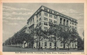 Hay Adams House, Overlooking the White House, Washington, D.C., 1939 Postcard