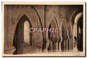 Postcard Old Aulnay Perspective pillers remarkable capitals by their ornament...