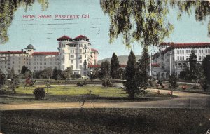 Pasadena California 1907 Postcard Hotel Green View with Lawn