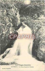 Old Postcard Le Tholy Vosges Illustrated Little Waterfall of Tendon