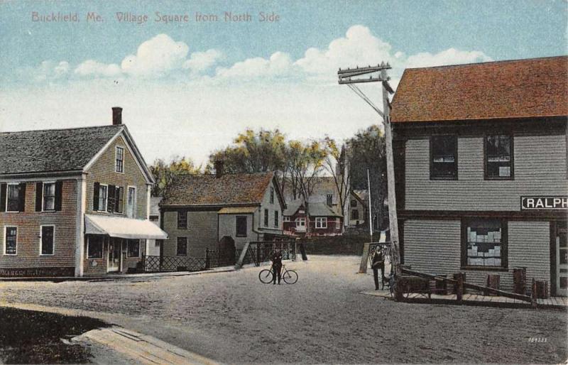 Buckfield Maine Village Square From North Side Antique Postcard K16789