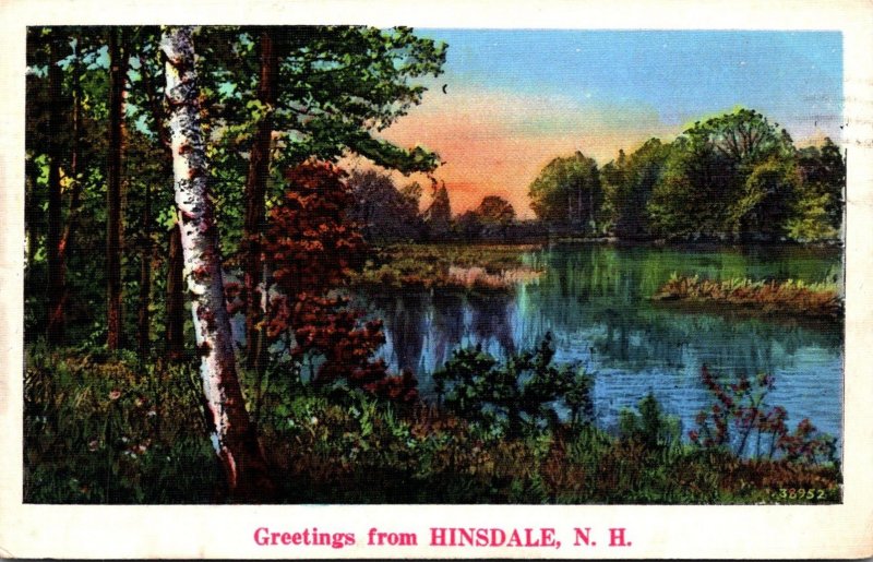 New Hampshire Greetings From Hinsdale 1939