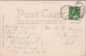 10th Street Prince Albert SK Saskatchewan Sask Duplex Cancel Postcard E82