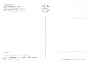 Sorrento Italy, Marina Grande Main Port, Blue Sea, Vesuvio Grand Hotel, Postcard