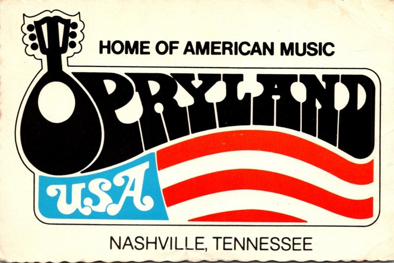 Tennessee Nashville Opryland U S A Home Of American Music 1974