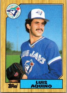 1987 Topps Baseball Card Luis Aquino Toronto Blue Jays sk3404