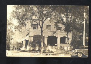 RPPC YANKTON SOUTH DAKOTA SD ELKS CLUB OLD CARS REAL PHOTO POSTCARD