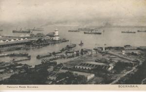 Panorama Reede Soerabaia Surabaya Java Indonesia Dutch Vintage Postcard E4