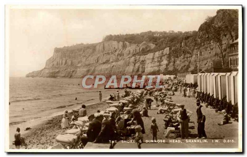 Old Postcard The Shore Dunnose Head Shanklin