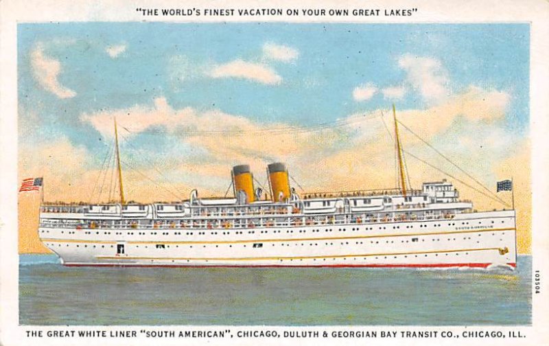 South American Chicago Duluth & Georgian Bay Transit Co Ship Unused 