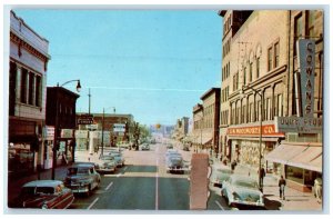 c1958's Ashmun Street Downtown Classic Cars Sault Ste. Marie Michigan Postcard
