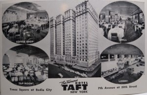 Hotel Taft Postcard Tap Room Grill Restaurant New York City NY 50th St Times Sq