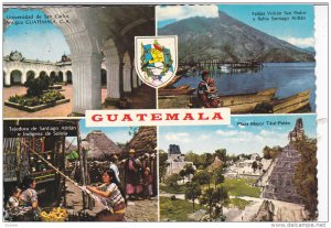 4-view postcard , GUATEMALA , 1950s