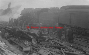 IN, Fort Wayne, Indiana, RPPC, Pennsylvania Railroad Flyer Train Wreck