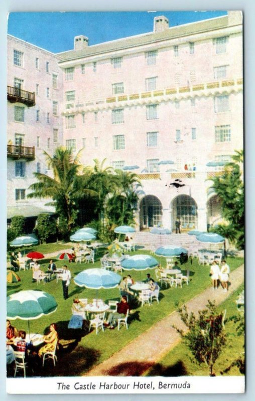 TUCKER'S TOWN, Bermuda ~ Garden Terrace CASTLE HARBOUR HOTEL 1954 Postcard