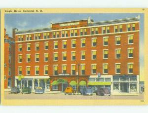 Unused Linen EAGLE HOTEL Concord New Hampshire NH hr7324