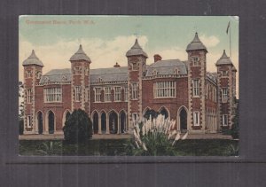 WESTERN AUSTRALIA, PERTH, GOVERNMENT HOUSE, 1907 ppc, Fremantle to Port Adelaide