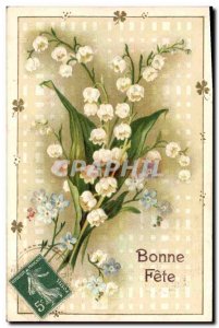 Old Postcard Fantasy Flowers Lily of the valley