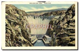 Old Postcard Boulders Dam Face Down Ream