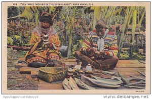 Seminole Indians In The Everglades Florida Curteich