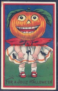 Halloween, Samson Brothers Gelatin No 7107 B-2, JOL Head Girl in White Dress