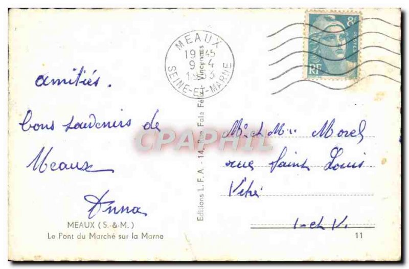 Modern Postcard Meaux Marche du Pont Sur Marne