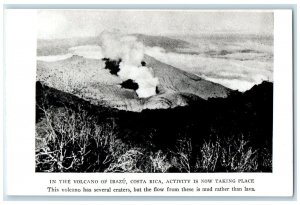 c1930's Volcanic Activity Taking Place Volcano of Irazu Costa Rica Postcard