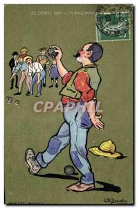 Old Postcard Petanque The workaholism Beauvais