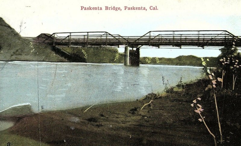 C.1910 Paskenta Bridge, Pakenta, Cal. Vintage Postcard P135