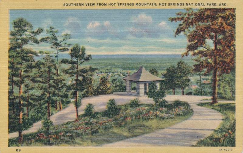 View from Hot Springs Mountain - Hot Springs National Park AR, Arkansas - Linen