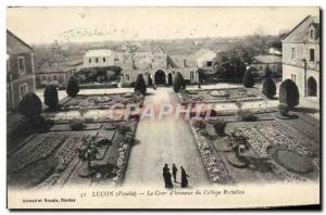 Old Postcard Lucon The Court & # 39honneur College Richelieu