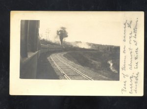 RPPC CONTINENTAL DIVIDE NEW MEXICO RAILROAD TRAIN REAL PHOTO POSTCARD