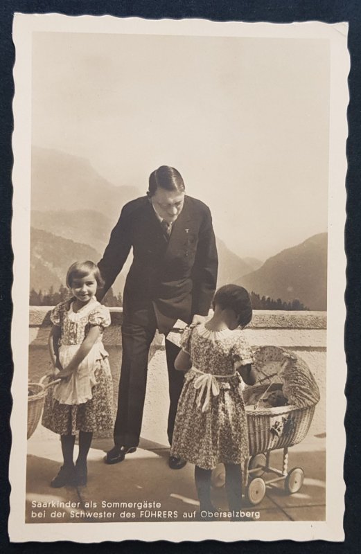 GERMAN EMPIRE THIRD 3rd REICH PROPAGANDA PHOTO - HITLER WITH KINDER