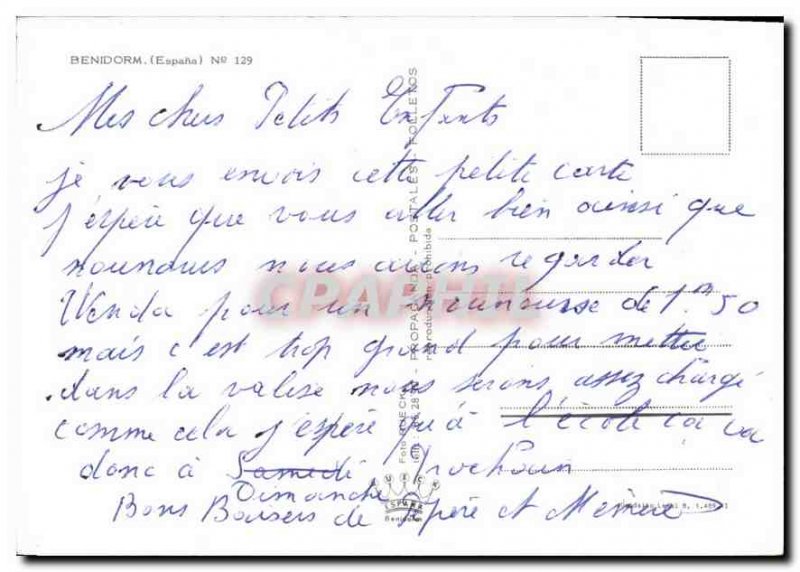 Modern Postcard Benidorm Espana