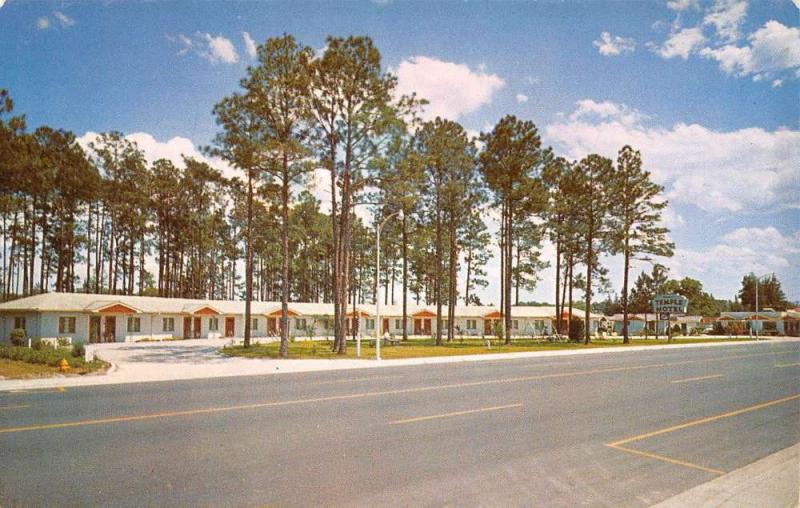 Starke Florida Temple Motel Street View Vintage Postcard K92420